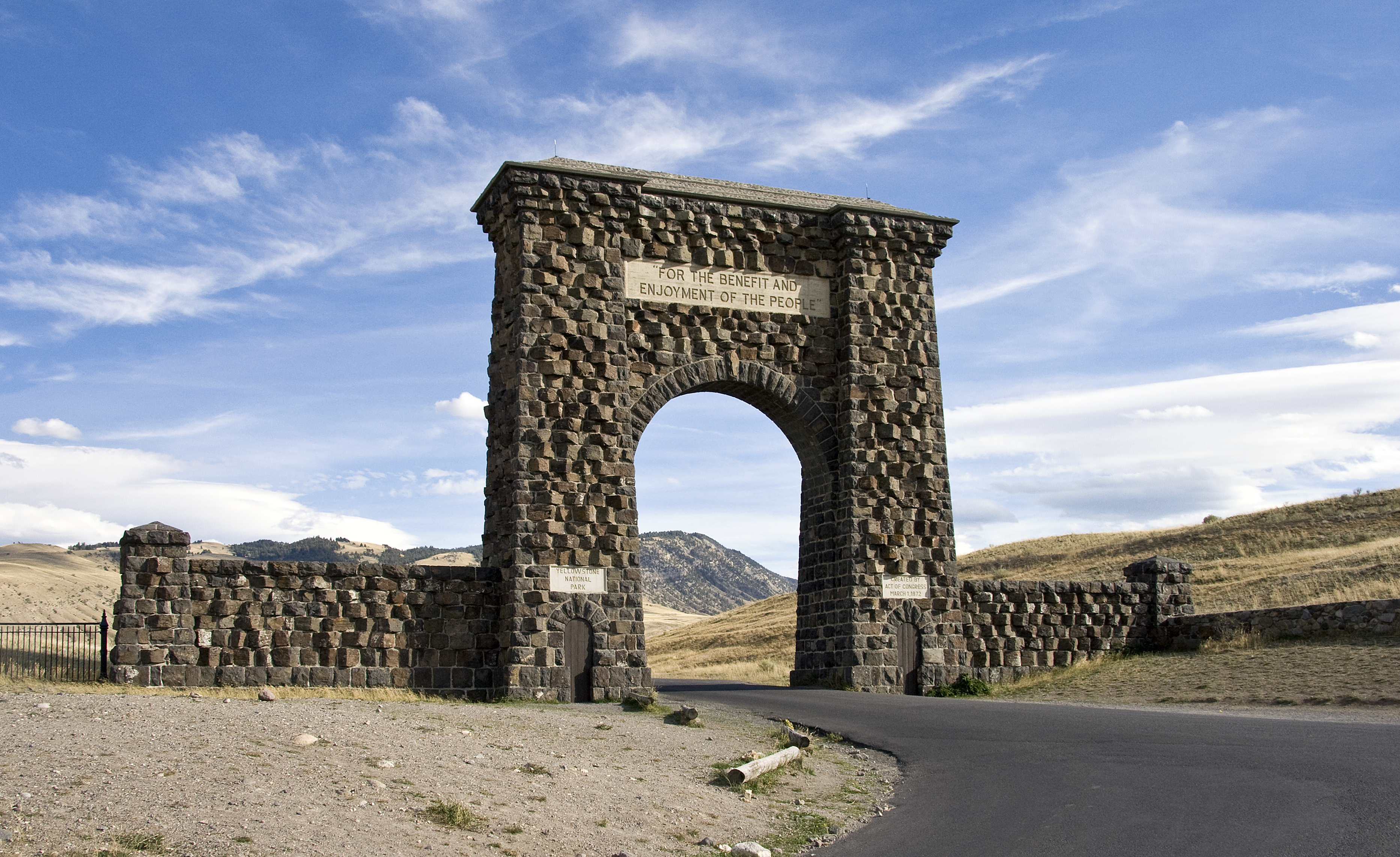 Roosevelt Arch at Yellowstone’s North Entrance in Gardiner.