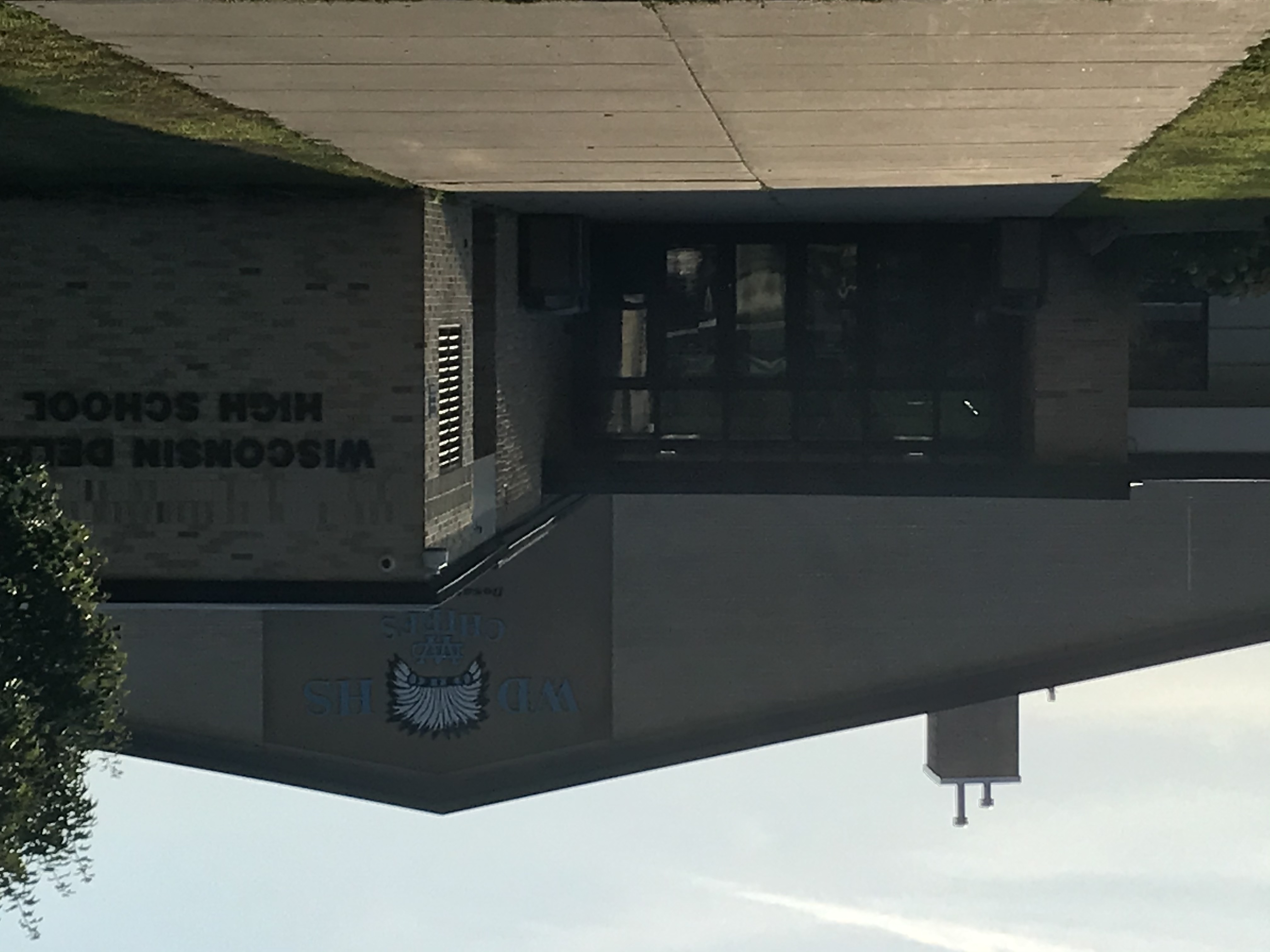 The entrance of Wisconsin Dells High School.