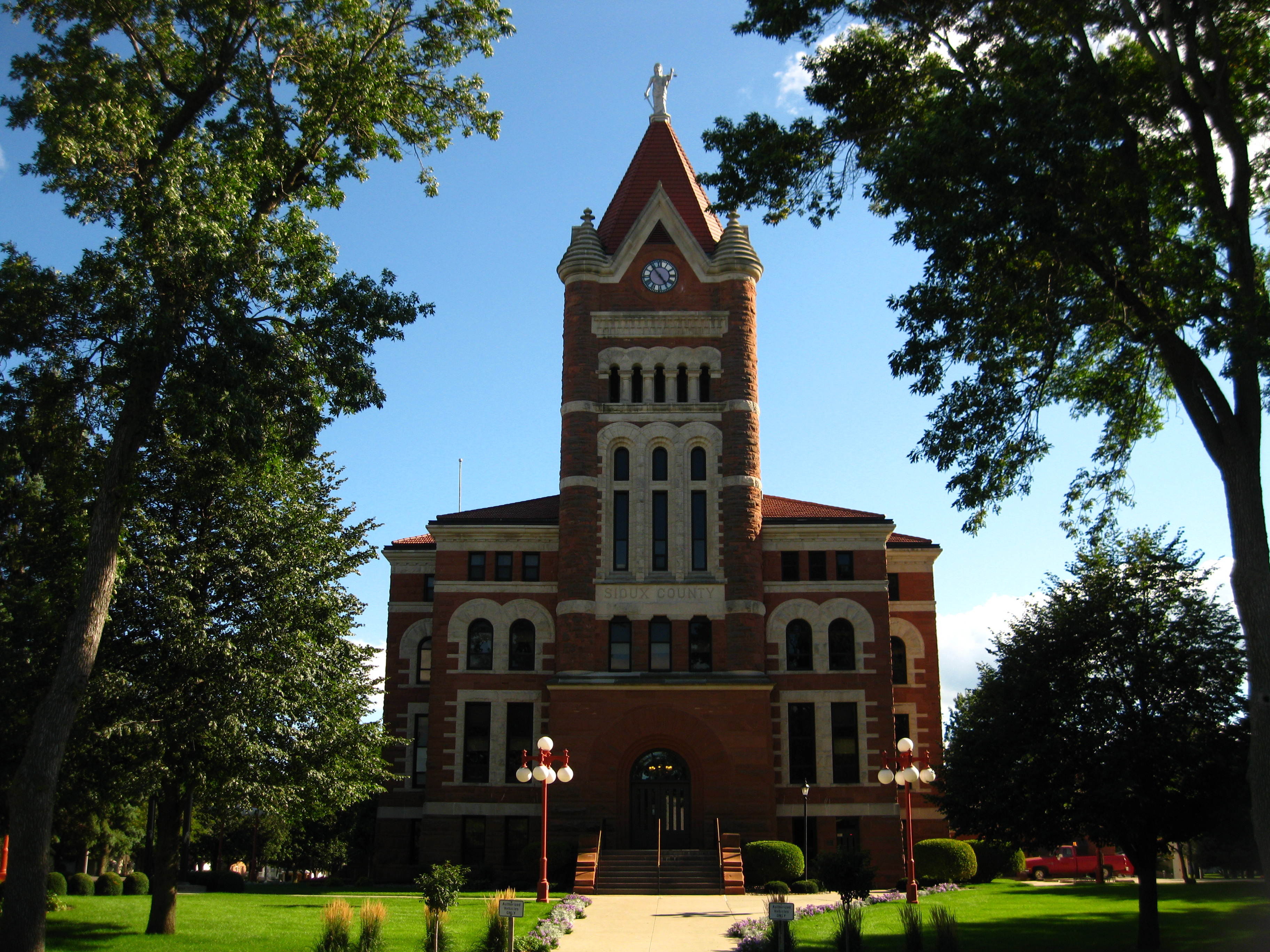 The historic Sioux County courthouse in Orange City.